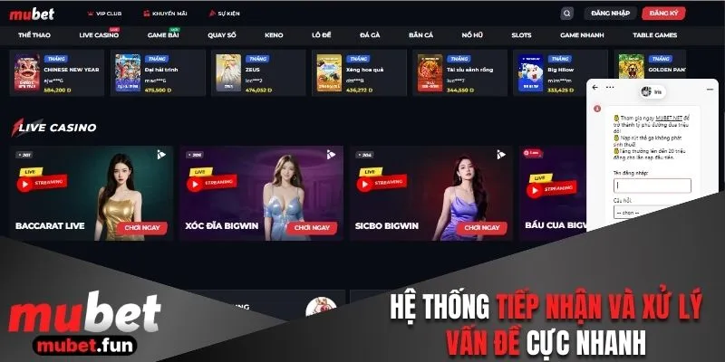Hệ thống tiếp nhận và xử lý vấn đề cực nhanh